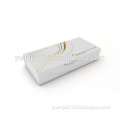 white customized cardboard box with magnets for hair products packaging